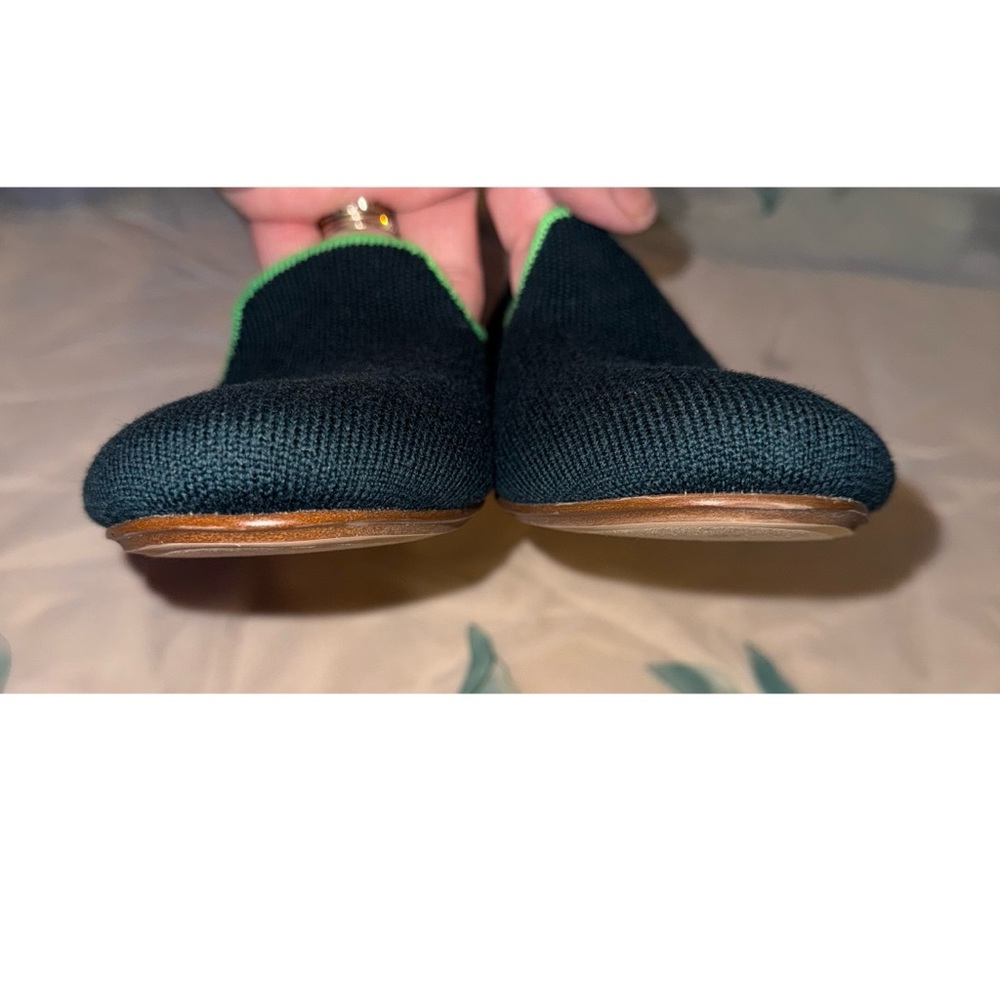 New Rothy's Forest Green and Neon Green Loafers Size 10W - Picture 9 of 11